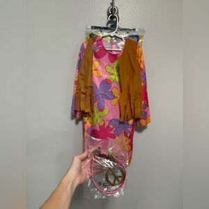 Rubie’s Feelin’ Groovy Sunshine Hippie Girls Costume – Size Small – Complete Set